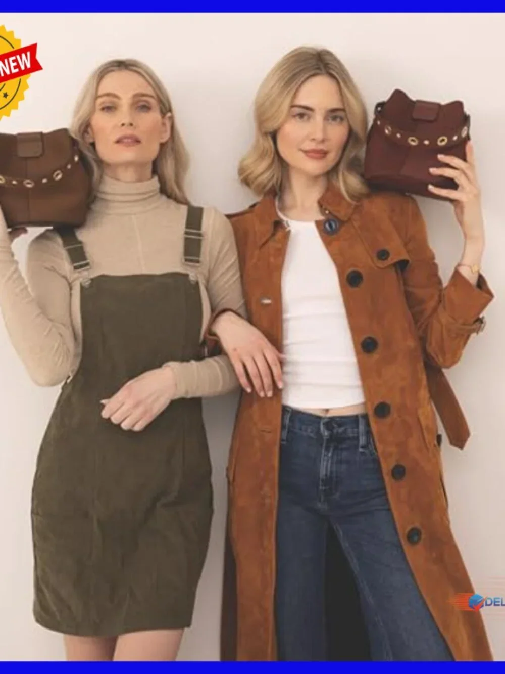 Faux Suede Bucket Bag Hobo Crossbody Shoulder Purse Detachable Strap